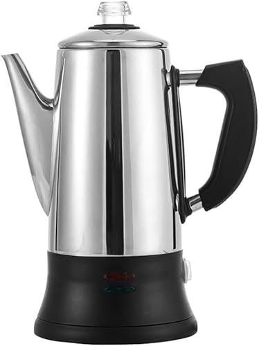 Percolador De Café Eléctrico, Cafetera Espresso De Acero Inoxidable En La Estufa, Percolador De Café Eléctrico De 12 Tazas De 1.8l, Cafetera De Estufa, 1.8l