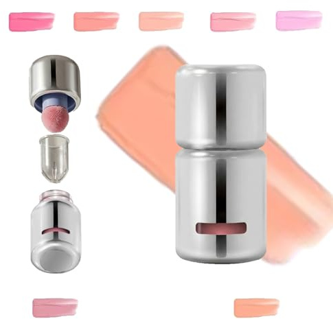 Matt flytande rouge-stift med svampapplikator, spänstig gelfärgkräm - återfuktande hela dagen, len, högpigmenterad, vattenfast och långvarig kindmakeup (JC07)