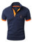 GLESTORE Mens Polo Shirts Short Sleeve Golf T-Shirts for Men Cotton T Shirt Poloshirt Navy XL