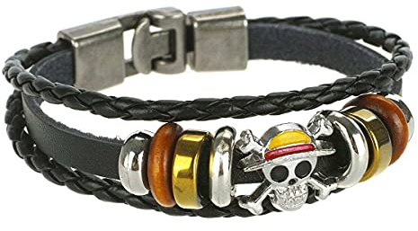 CosplayStudio One Piece Wickel Armband mit Jolly Roger der Strohhut Bande