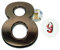 PARENCE - Numéro de porte 3D - 10 CM - Plastique premium brossé - effet OR brillant - Adhésif extra fort - numéro de porte, rue, maison (Chiffre : 8, Cuivré)