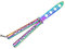 Coltello a farfalla, coltello in acciaio opaco Balisong, coltello a farfalla senza lama, spada da allenamento per arti marziali Balisong, colore
