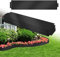 AufuN Rasenkante Metall 10 m x 18 cm Verzinkt Beetumrandung Beeteinfassung Mähkante Palisade 10 Stücke 100 cm x 18 cm (L x H) Rasenkante Verzinkt-Schwarz
