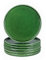 vicrays Lot de 6 assiettes plates en céramique - 25,4 cm - Pour steak, pâtes, pizza, maison, fête, restaurant - Résistantes aux rayures - Passe au micro-ondes et au lave-vaisselle - Vert
