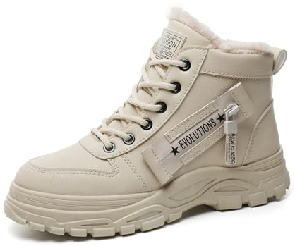 Yeeteepot Damen Winterstiefel Warm Winterschuhe Braun 40 EU = 41 CN
