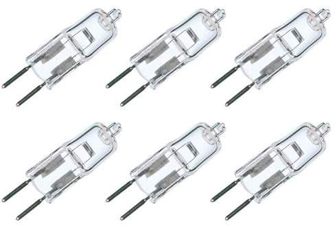 Acan Tradineur - Pack de 6 bombillas halógenas, G4, 20W equivalente a 35W, 235 lúmenes, 2800K, luz cálida, eficiencia energética B, 2000 horas - 3,3 x 1 cm
