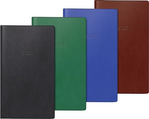 BRUNNEN Taschenkalender Modell 748 (2025), 1 Seite = 1 Monat, A6, Kunststoff-Einband, Sortiert, 1 Stück