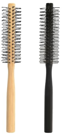 2 Stück Rundbürste Haarbürste Rund Rundbürste Klein Rundbürste Bart Rundbürste zum Föhnen und Tägliches Styling