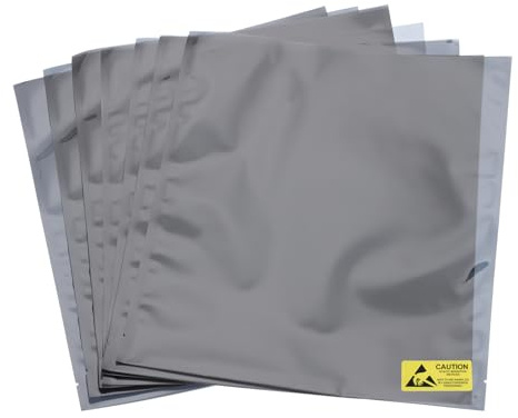 sourcing map Lot de 20 sacs antistatiques ESD à ouverture plate pour appareils électroniques 220 x 250 mm
