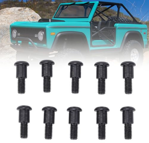 Tornillo de hombro a cabeza hexagonal de 10 unidades para eje axial SCX10, M3 x 4 x 10 mm Tornillo de hombro con botón hexagonal empotrado axial de acero inoxidable M3 x 4 x 10 mm