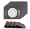 Bestlivings Tischset (6er Set) abwischbares Lederimitat Platzdeckchen 46x33cm - Doppelseitiges Unifarben (Grau/Dunkelgrau) Kunstleder Platzset