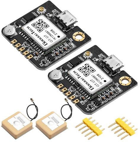 NEO-6M GPS Module Navigation Satellite Receiver 2Pcs - Compatible with 51 Microcontroller STM32 Arduino UNO R3 with Antenna