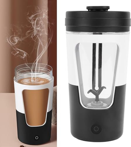 Topyond 430 ml självrörande mugg, 7000 rpm USB -laddningsbar elektrisk blandning mugg med IPX5, självrörande kaffekopp för proteinskakningar, kaffe och drycker, snabb blandning