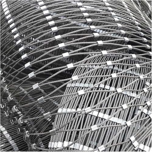 Rete a corda flessibile in acciaio inox Rete di recinzione in acciaio inossidabile, resistente, con connessioni a scatto, fori for rete di recinzione intrecciata flessibile for giardino agricolo Rete