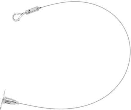 Veemoon 0.5m Câble De Suspension Acier Inoxydable Avec Crochet Pour Suspension De Miroir Et Éclairage De Tableau Câble Réglable Pour Montage Mural Ou Au Plafond Sécurisé