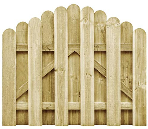 Générique Portail de Jardin Bois de pin imprégné 100x75 cm, Quincaillerie, Clôtures & barrières, Portillons, Vert, (Poids 6.5KG)