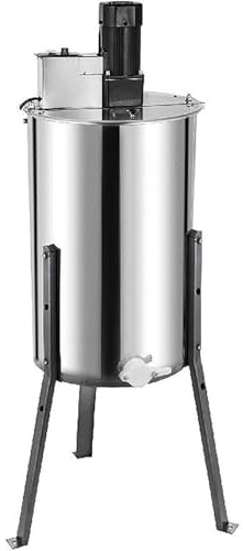 Estrattore di Mie-le Elettrico in Acciaio Inox Capienza 2/3/4 Favi velocità Max. 280 Giri/min per Apicoltura,Smielatore Centrifuga di Mie-le con Coperchio Trasparente,separazione del mie-le 2Frames