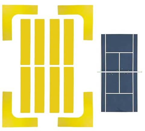Generisch Pickleball - Kit di marcatura per Campo da Gioco, per Esterni, per parchi e