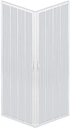 Box Doccia A Soffietto Angolare Riducibile Colore Bianco Pastello Modello Simply (70x70)