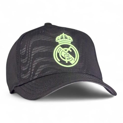 Real Madrid Gorra Infantil Negro/Lima Unisex