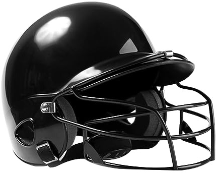 BESPORTBLE Casque De Baseball Professionnel avec Protection Faciale Et Aérations Casque Léger pour Sports De Plein Air Noir