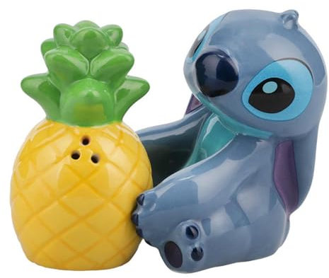 Stitch and Pineapple Salt & Pepper Shakers - Officially Licensed Disney Lilo Ceramic Set for Kitchen & Home Decor, Housewarming Gift | Paladone