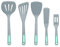 To encounter 5 Pieces Silicone Spatula Set, Non-Stick Silicone Turner Spatulas, Heat Resistance Cooking Utensils, Flip Turner for Fish, Egg, Pancake,Dishwasher Safe, Light Grey