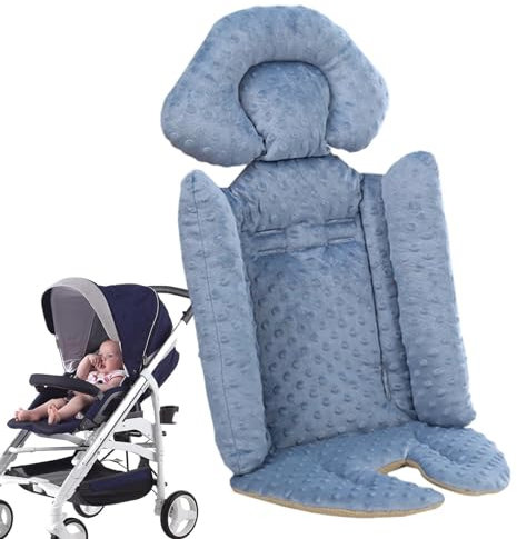 Kinderwagen-Kissen, bequeme Sitzeinlage mit Kopf- und Körperstütze, universelles Kinderwagen-Einsatzpolster, Kinderwagenkissen, atmungsaktive und weiche Kinderwagenmatte
