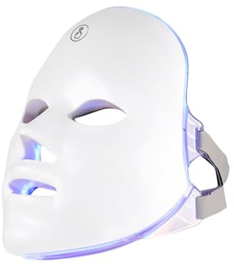 Maschera per viso a luce rossa,Maschera per il viso a luce rossa | Maschera per la cura della pelle del viso 7-1 colori - Copertura facciale ricaricabile portatile, maschera wireless a luce rossa LE