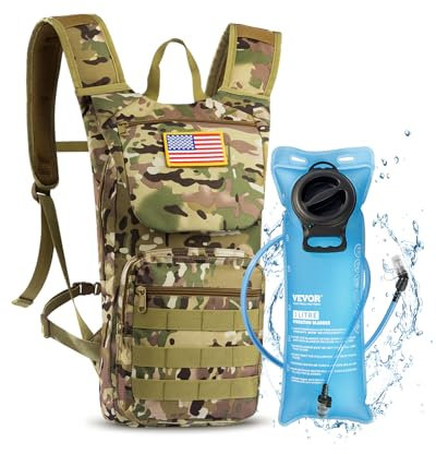 VEVOR Trinkrucksack Wasserrucksack mit 3 L TPU-Wasserblase, Wander-Trinkrucksack mit Stauraum für Männer und Frauen, Hydro-Wasser-Tagesrucksack zum Wandern, Laufen, Radfahren, Camping