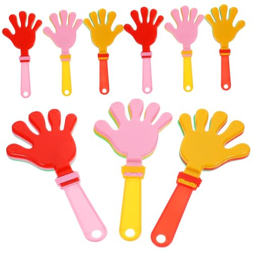 GARIOUANS Aplaudidores De Manos De Plástico 19 Cm Multicolor 20 Piezas Generadores De Ruido para Fiestas Accesorios para Animar Niños Celebraciones y Eventos