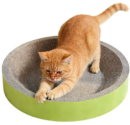 Tiragraffi Rotondo - Graffiatoio Rotondo per Animali Domestici | Cuscini Graffiante a Forma di | Protezione Mobili e Arricchimento Naturale