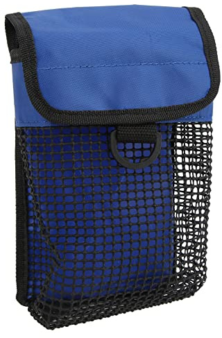 MechKit Borsa per attrezzatura portatile in rete per immersione Borsa per boa leggera per superficie subacquea con fibbia appesa Tessuto in nylon rinforzato a rete in PVC 21x14 cm (Blue)
