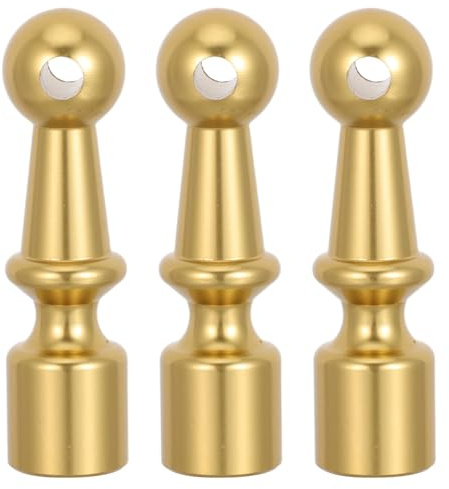 Toyvian 3 Conectores Metálicos Dorados para Muebles, Herrajes de Conexión para Barandilla de Vidrio Orificio de 5 Mm, Accesorios para Gabinetes y Estantes, Kit de 3 Piezas para