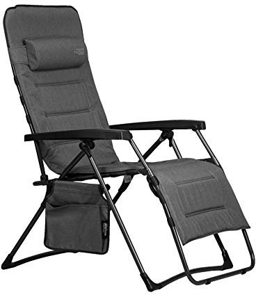 FVLFIL Westfield XL Relaxliege grau gepolstert bis 140 kg belastbar