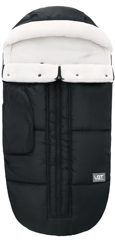 Fußsack für Kinderwagen Buggy, Fußsack für Kinderwagen Buggy mit verstellbaren seitlichen Reißverschlüssen und Einstellbarer Zugkordel, Waschbar und Rutschfest Fußsäcke für alle Kinderwagen geeignet