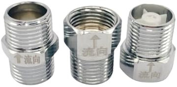 1PCS Toilet Check Valve 1/2 3/4 Male Female Thread Copper Nickel Plated One-Way Valve Backwater Backflow Check Valve EKFBQBGW(DN15 Female X Male 3)