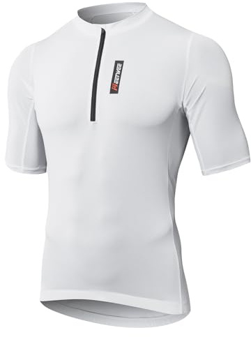 MEETWEE Maillot Ciclismo Hombre, Manga Larga/Corta Ropa de MTB Bicicleta Camisetas de Ciclismo Secado Rápido 3 Bolsillos Maillot Ciclismo Carretera