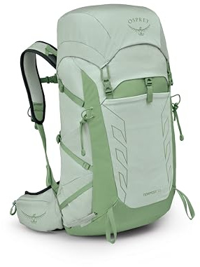 Osprey Tempest 33L kvinnors lätt vandringsryggsäck med höftbälte, Frostig mintgrön/Botanica, One Size, 33l