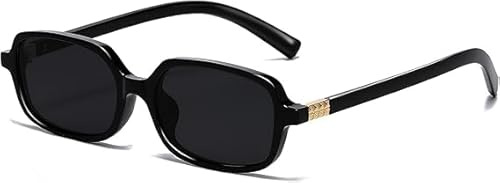 CHAOSELF Retro Rechteckige Sonnenbrille für Damen Vintage Mode Trendige Leichte Schmale Shades Schicke Kleine 90er Quadratische Sonnenbrille mit UV400-Schutz