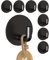 YLITREUS 8 Pack Self Adhesive Wall Hooks, Sticky Hooks Extra Strong for Hanging Key Coat Towel in Bathroom Kitchen Door, Heavy Duty Stainless Steel Black Hook No Nails, 15lbs Capacity