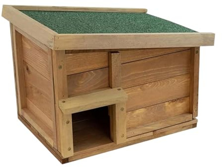 perfk Casa de Madera para erizos, Juguete de Juego, Accesorios Decorativos, escondite, casa para hámster, jerbo, Animales pequeños, Erizo,