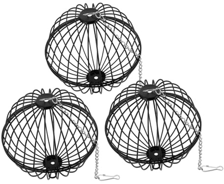 BESTonZON 3 Pièces Boule de Nourriture pour de Mangeoires Suspendues pour Petits Animaux Distributeur de Foin pour Hamsters Chinchillas et Cobayes