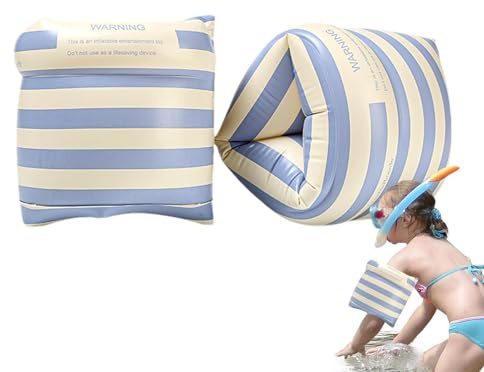 Inflatable Arm Float Double Air Chamber Safety Equipment | Swim Pool Kids Adults Armbands for Women Students Pupils Over 6 Years Old Gym School Lesson Lake River Sea