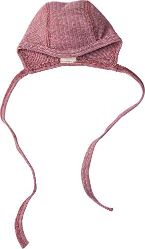 Cosilana, Baby Häubchen/Mütze, 45% KBA Baumwolle, 35% kbT Wolle, 20% Seide (-86-92, Weinrot Meliert)