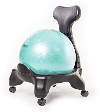 Kikka Active Chair - Sedia Ergonomica con Palla Gonfiabile (Acquamarina, Standard)