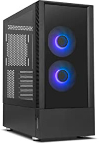 NOX XTREME PRODUCTS NEMESIS - Mid-Tower Micro ATX;ATX, härdat glas fram och sida, ARGB LED oändliga fläktar, upp till 8 fläktar, stor grafik, USB 3.0, svart färg
