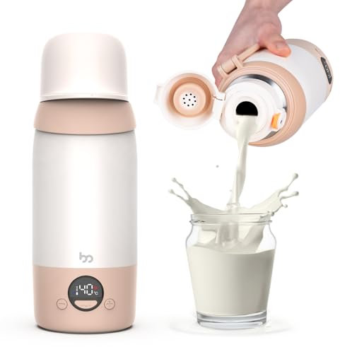 Femometer Family Tragbarer Flaschenwärmer Baby Unterwegs mit 500ml Große Kapazität, Schnelle Erwärmung, USB-C & 36 W, Präzise Temperaturregelung bis 55°, für Muttermilch und Wasser
