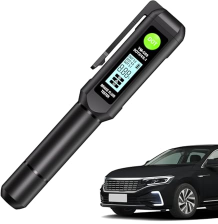 Kustimantu Tester Digitale Liquido Freno Con Segnale Acustico - Misuratore Di Umidità Olio Liquido - Display Digitale Chiaro Per Auto Camion E Furgoni Manutenzione Riparazione In Viaggio