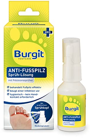 Burgit · Anti-Fußpilz Sprüh-Lösung (25ml) · Fußpilz Spray · Fußpilz Behandlung · Schnell · Effektiv